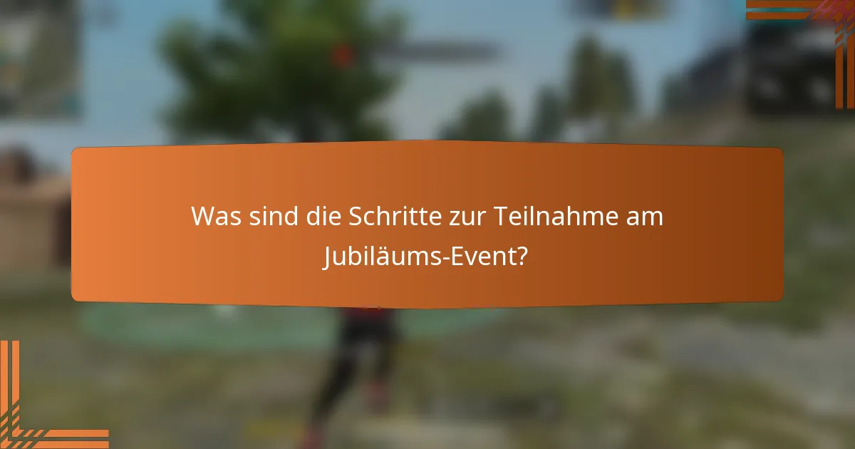Was sind die Schritte zur Teilnahme am Jubiläums-Event?