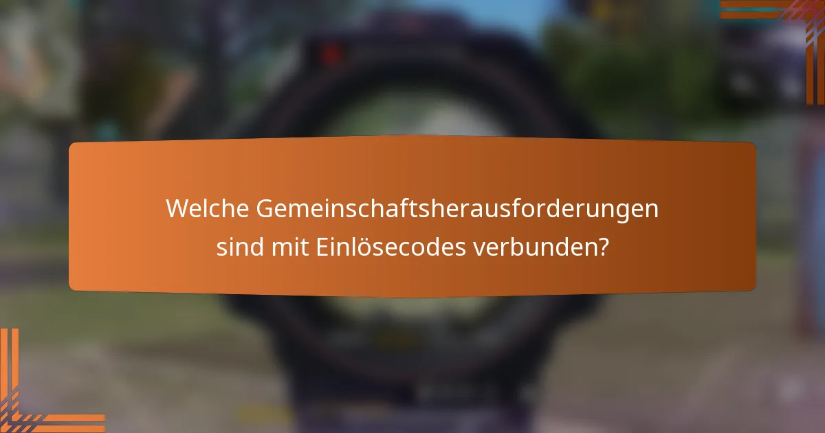 Welche Gemeinschaftsherausforderungen sind mit Einlösecodes verbunden?
